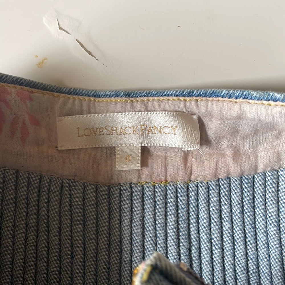 Love Shack Fancy denim skirt - Picture 2 of 4